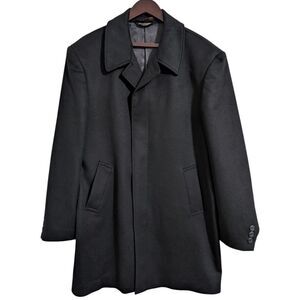Pronto Moda Italia Cashmere Blend Overcoat - Black Men's Size 42R